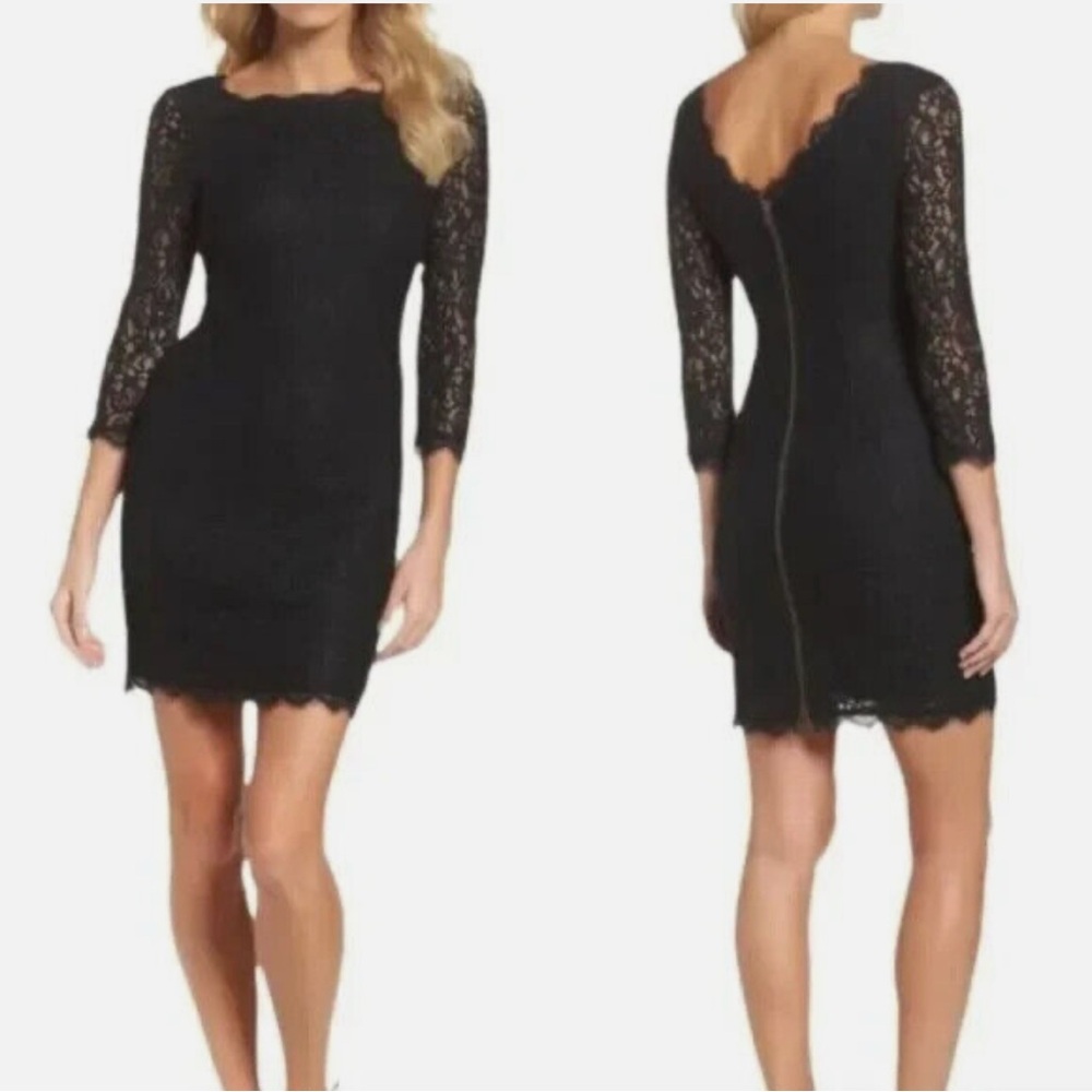 NWT Adrianna Papell Black Lace Dress